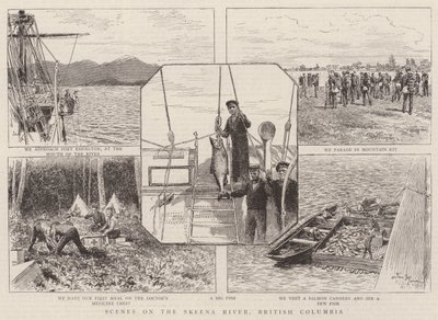 Scene sul fiume Skeena, Columbia Britannica da Adrien Emmanuel Marie